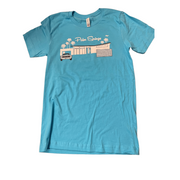 Twin Palms Unisex Crew Neck T-Shirt - Turquoise 2021 - Just Fabulous Palm Springs