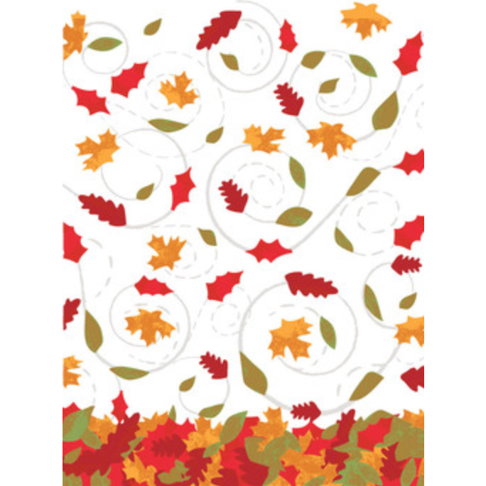 Swirly Fall Leaves Thanksgiving Holiday Card