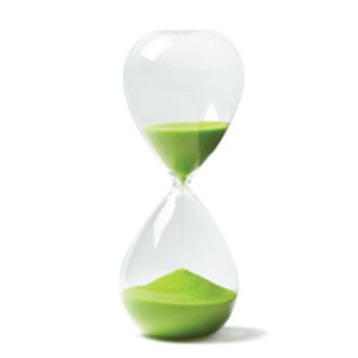 Hand-Blown Hourglass (Approx. 30 Min Timer) - Lime Green