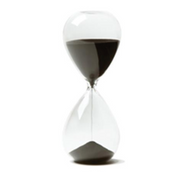 Hand-Blown Hourglass (Approx. 30 Min Timer) - Black