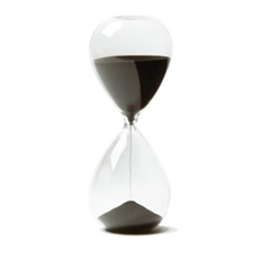 Hand-Blown Hourglass (Approx. 30 Min Timer) - Black