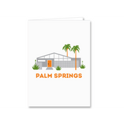 Orange Door Modern House Palm Springs Blank Greeting Card - Just Fabulous Palm Springs