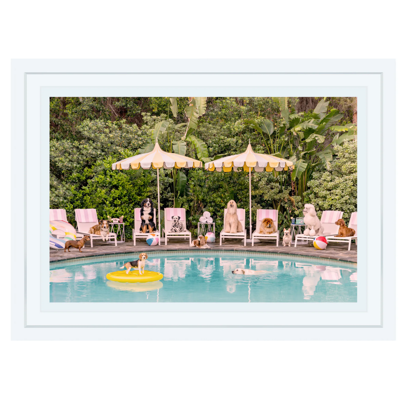 Pool Day At The Parker Mini Print - 10" x 13.5" (Framed)