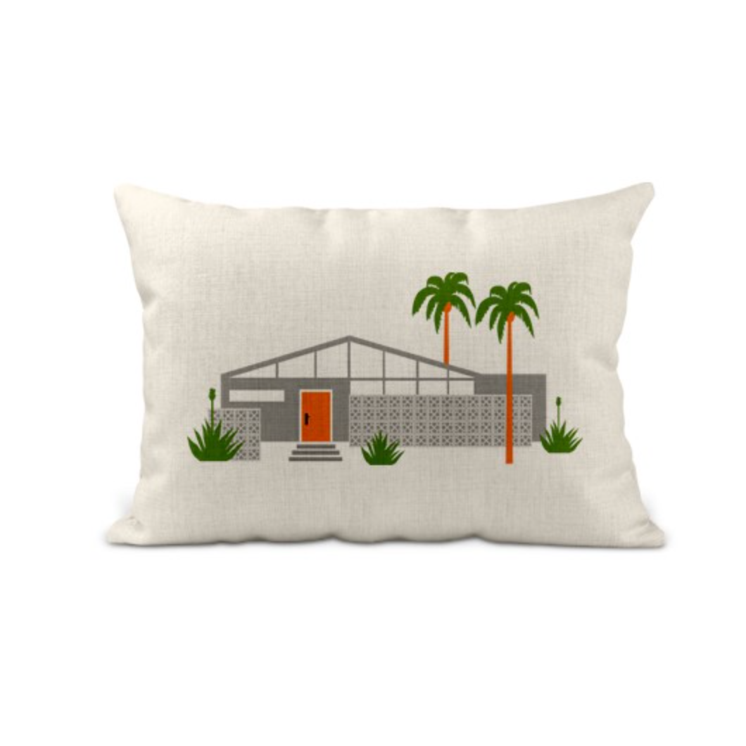 Orange Door Modern House Palm Springs Lumbar Pillow