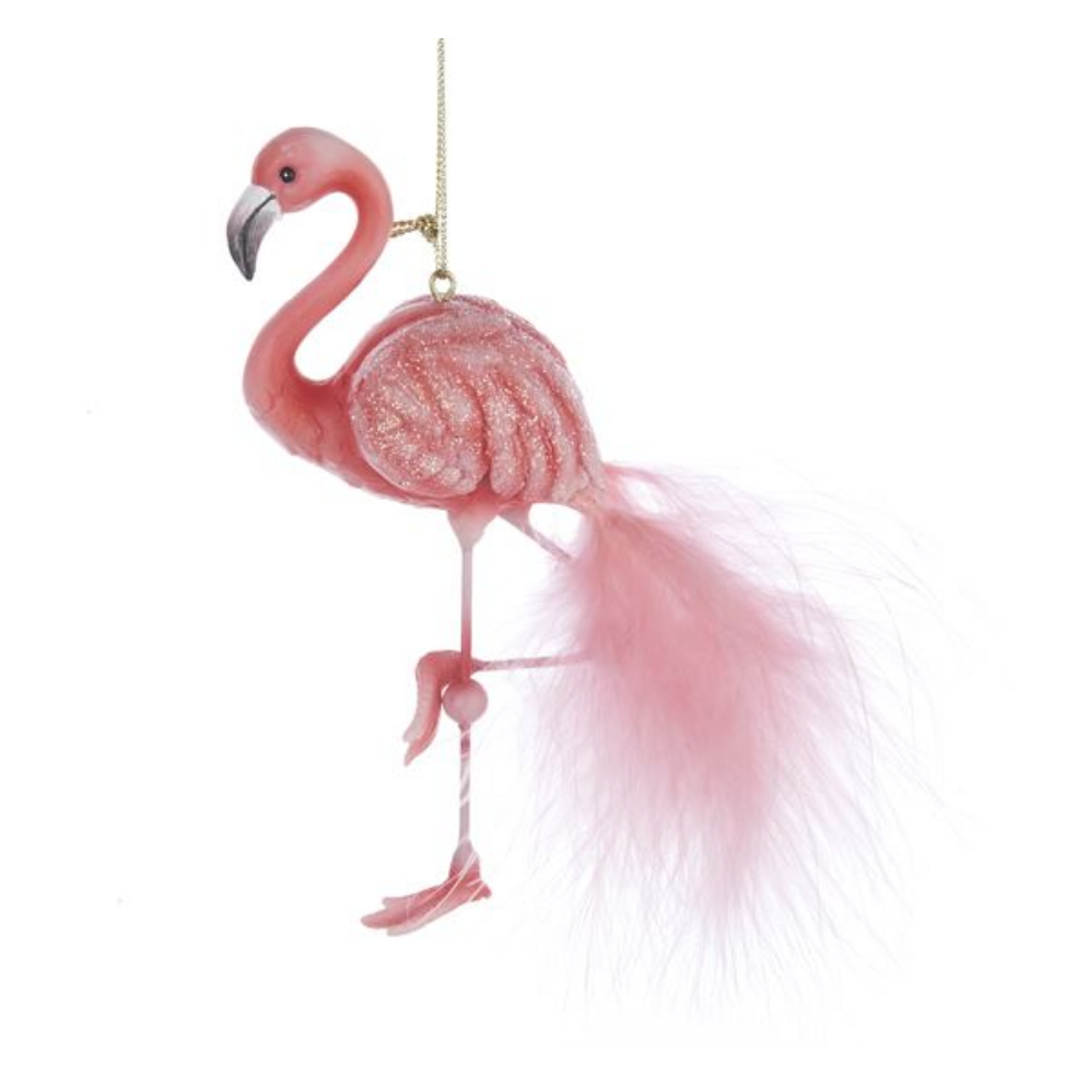 Resin Pink Flamingo Ornament