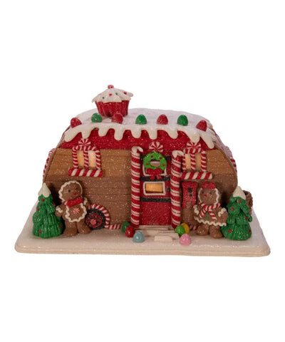 Gingerbread Camper LED House Table Piece