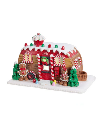 Gingerbread Camper LED House Table Piece