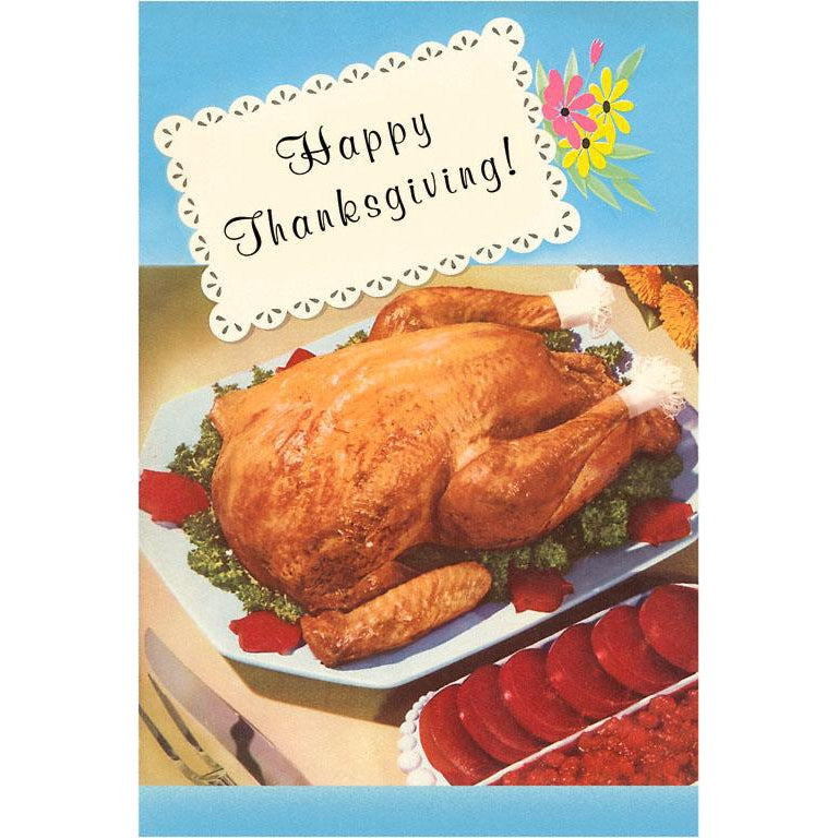 Happy Thanksgiving Cooked Turkey Holiday Card