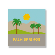 SoCal Mountains Palm Springs Square Coaster - Just Fabulous Palm Springs