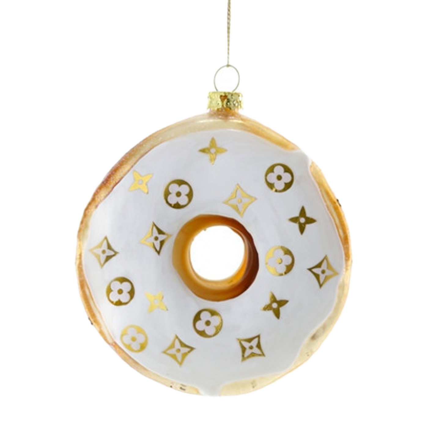 Fashion House Donut Ornament - Large White