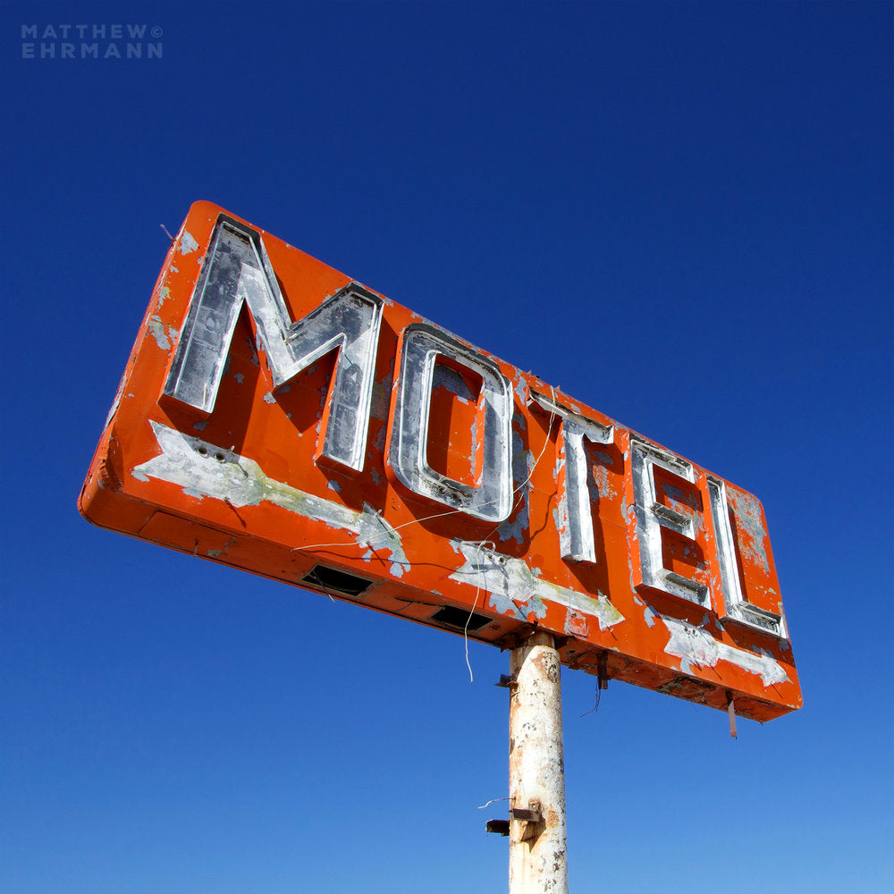 Motel (Yucca, AZ) - 12" x 12" Canvas with Floating Frame