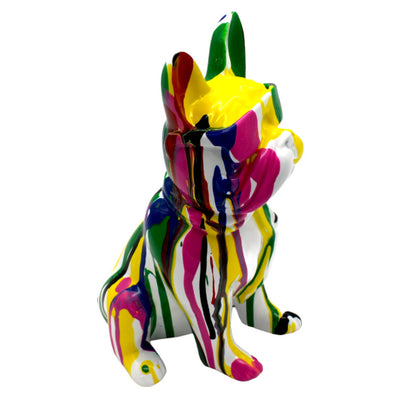 Multi-color French Bulldog With Glasses - 8"