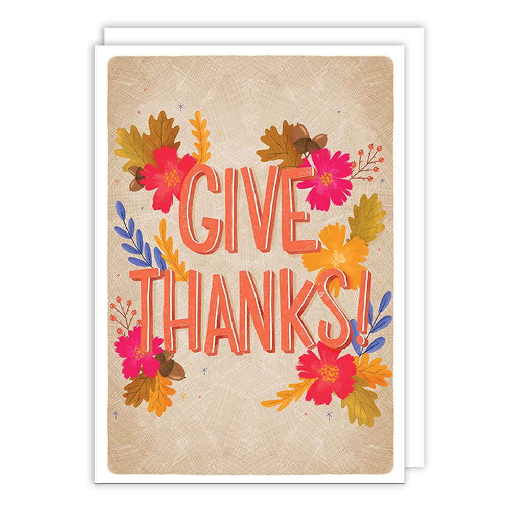 Give Thanks Thanksgiving Holiday Card