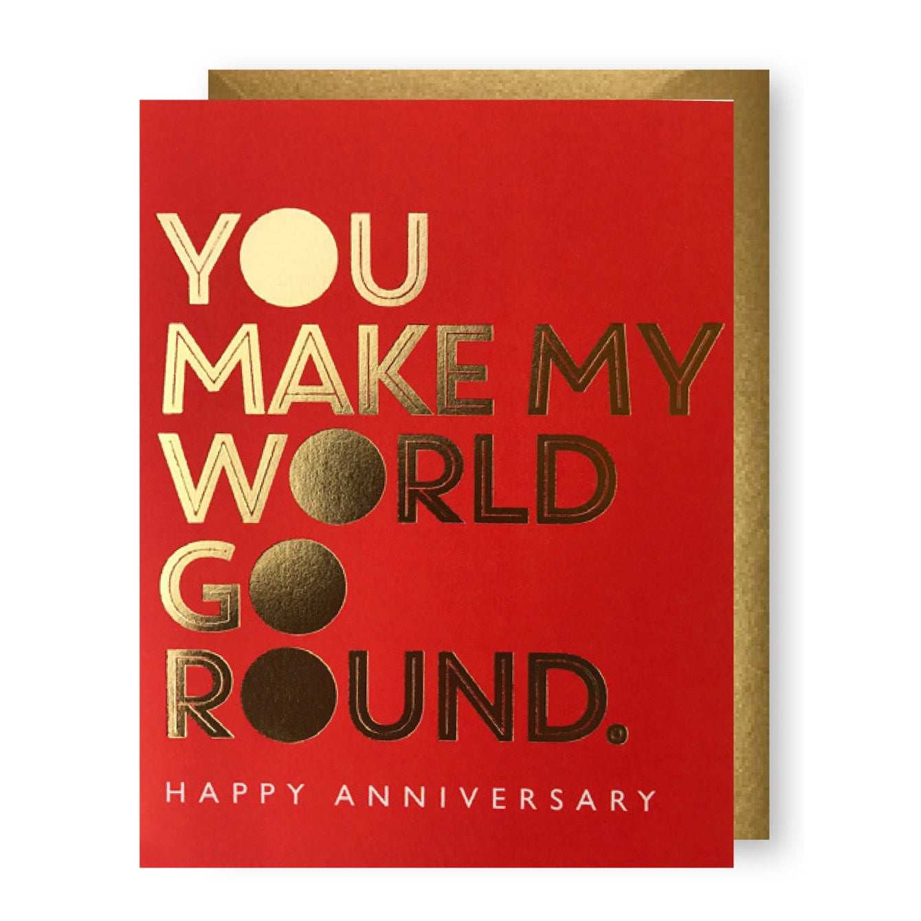 World Go Round Anniversary Greeting Card