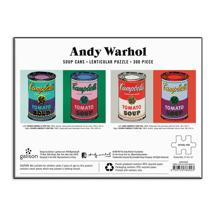 Andy Warhol: Soup Can Lenticular Jigsaw Puzzle - Just Fabulous Palm Springs