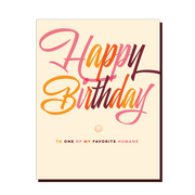 Favorite Human Birthday Card - Just Fabulous Palm Springs