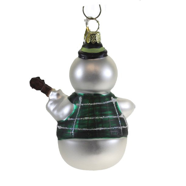 Retro Rudolph Characters Glass Ornament - Snowman