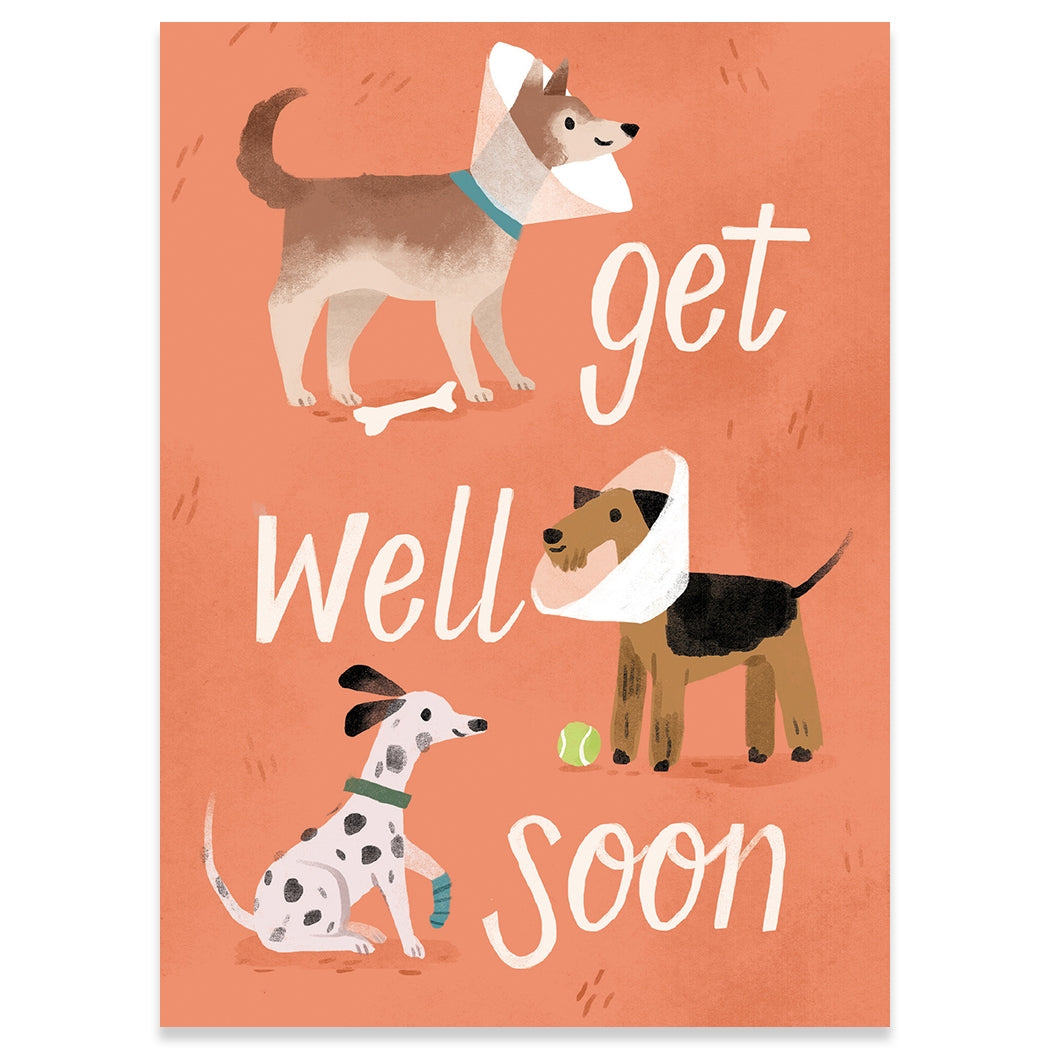 Doggy Injuries Get Well Greeting Card