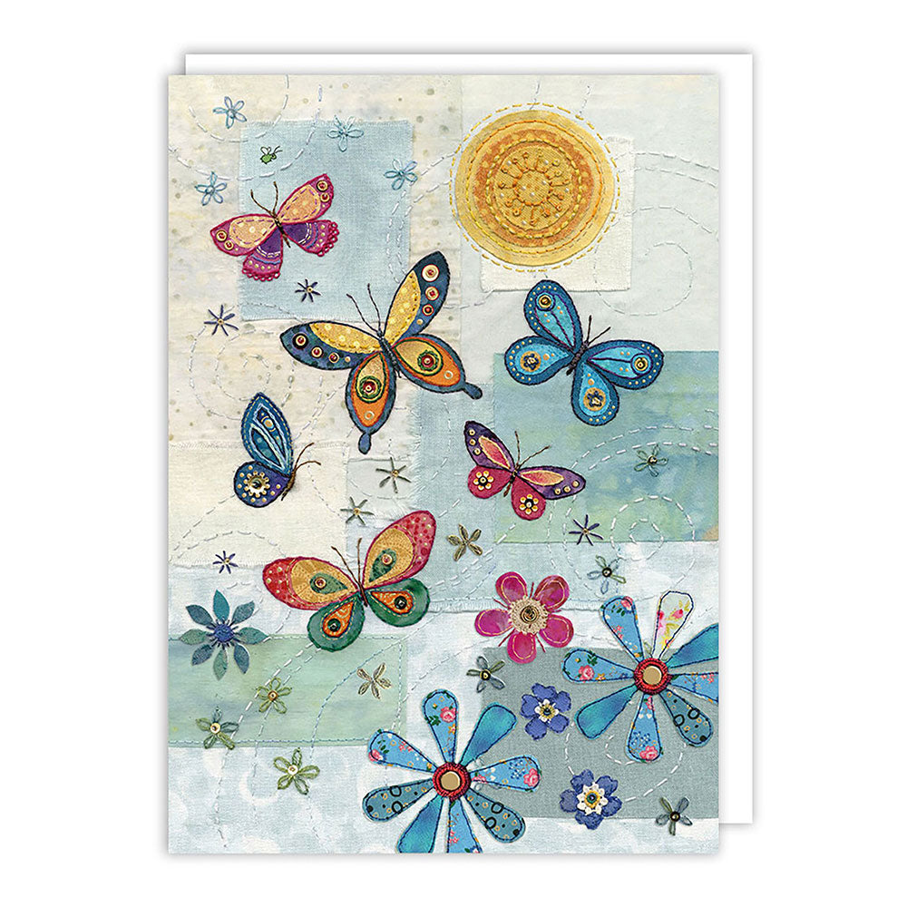 Summer Butterflies Blank Greeting Card