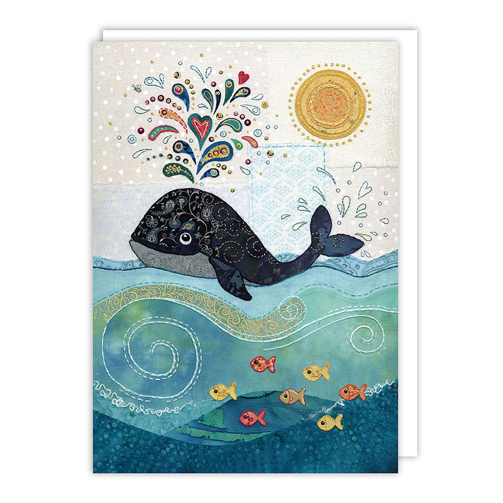 Whale Splash Blank Greeting Card