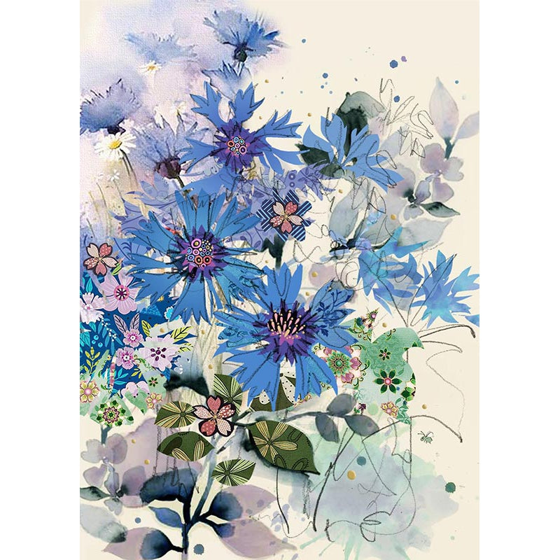 Cornflowers Blank Greeting Card