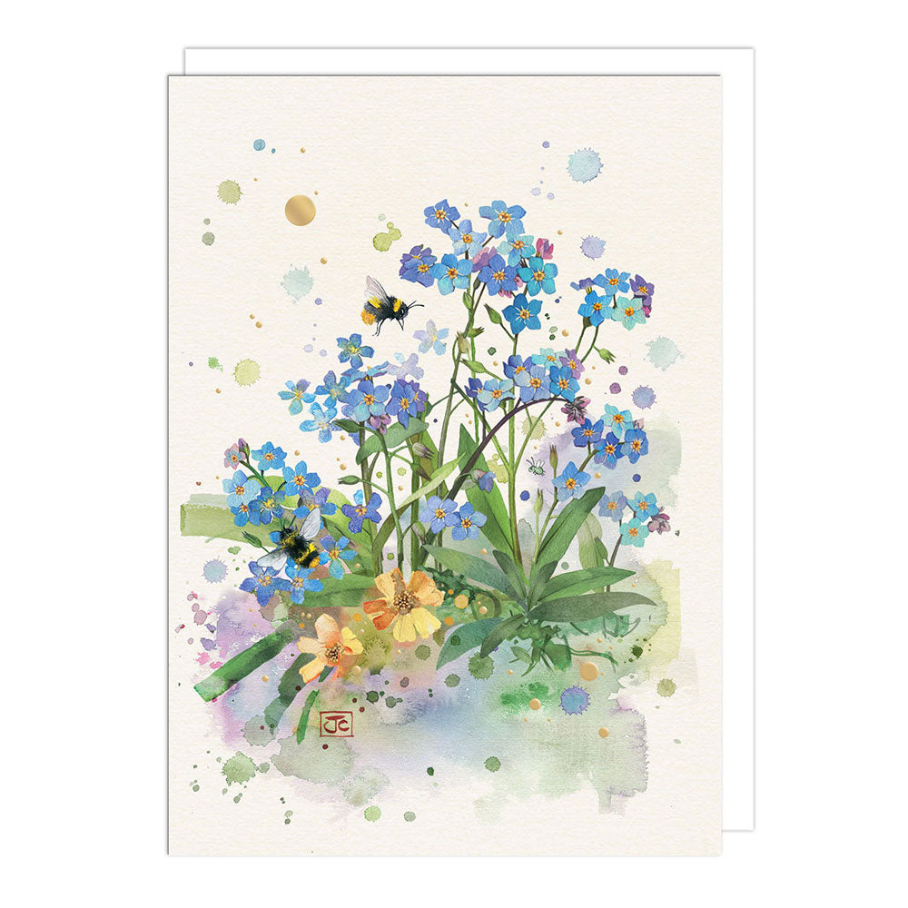 Forget Me Nots Blank Greeting Card