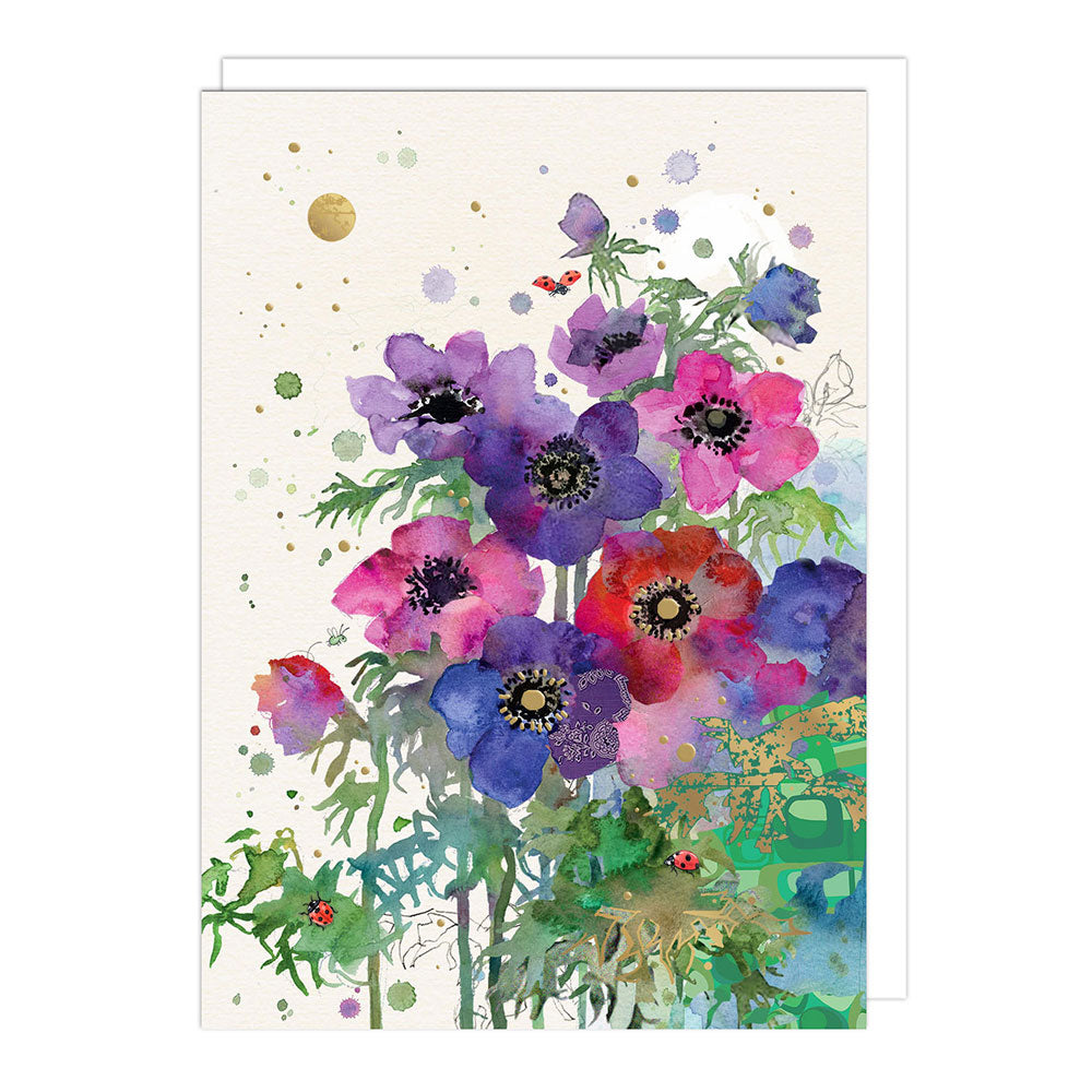 Anemones Blank Greeting Card - Just Fabulous Palm Springs