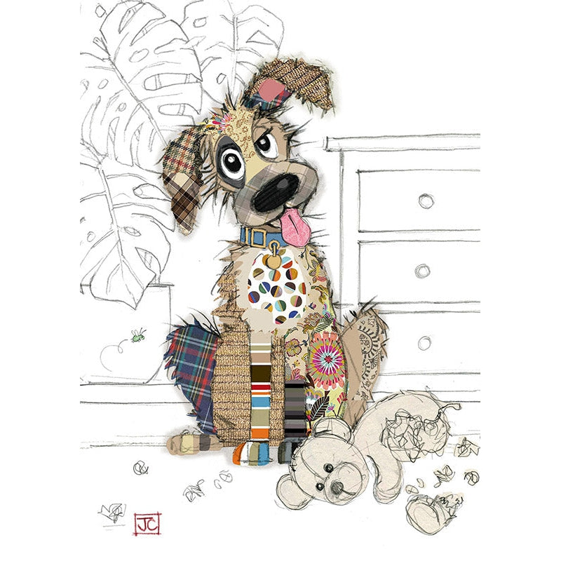 Murphy Mutt Blank Greeting Card