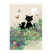 Butterflies & Cats Blank Greeting Card - Just Fabulous Palm Springs