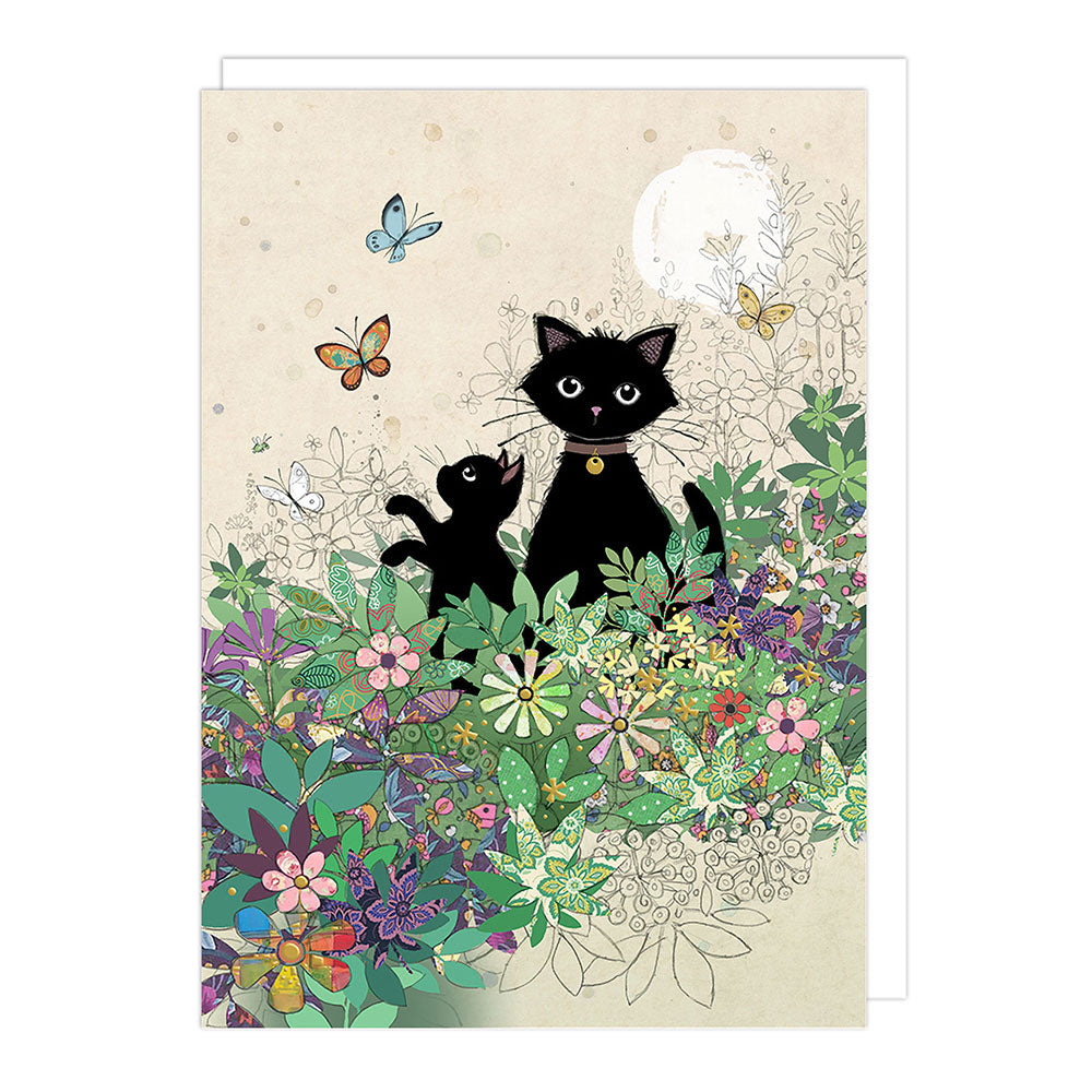 Butterflies & Cats Blank Greeting Card - Just Fabulous Palm Springs