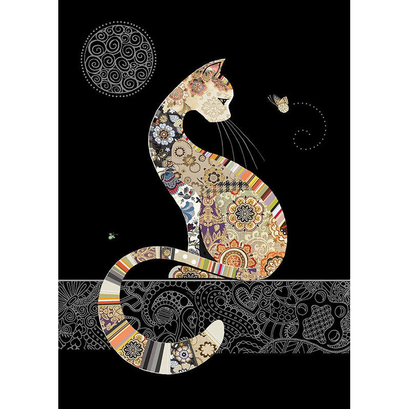 Decorative Cat Blank Greeting Card - Just Fabulous Palm Springs