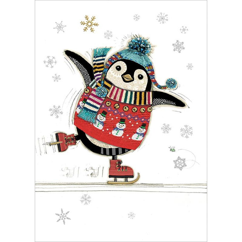 Penguin Skater Holiday Card