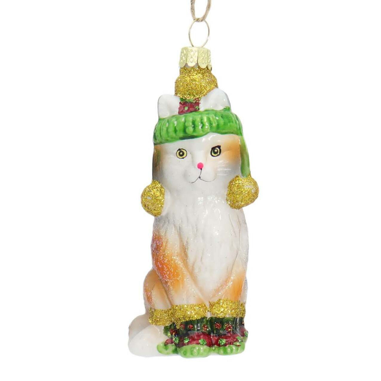 Festive Kitty Ornament - Beanie