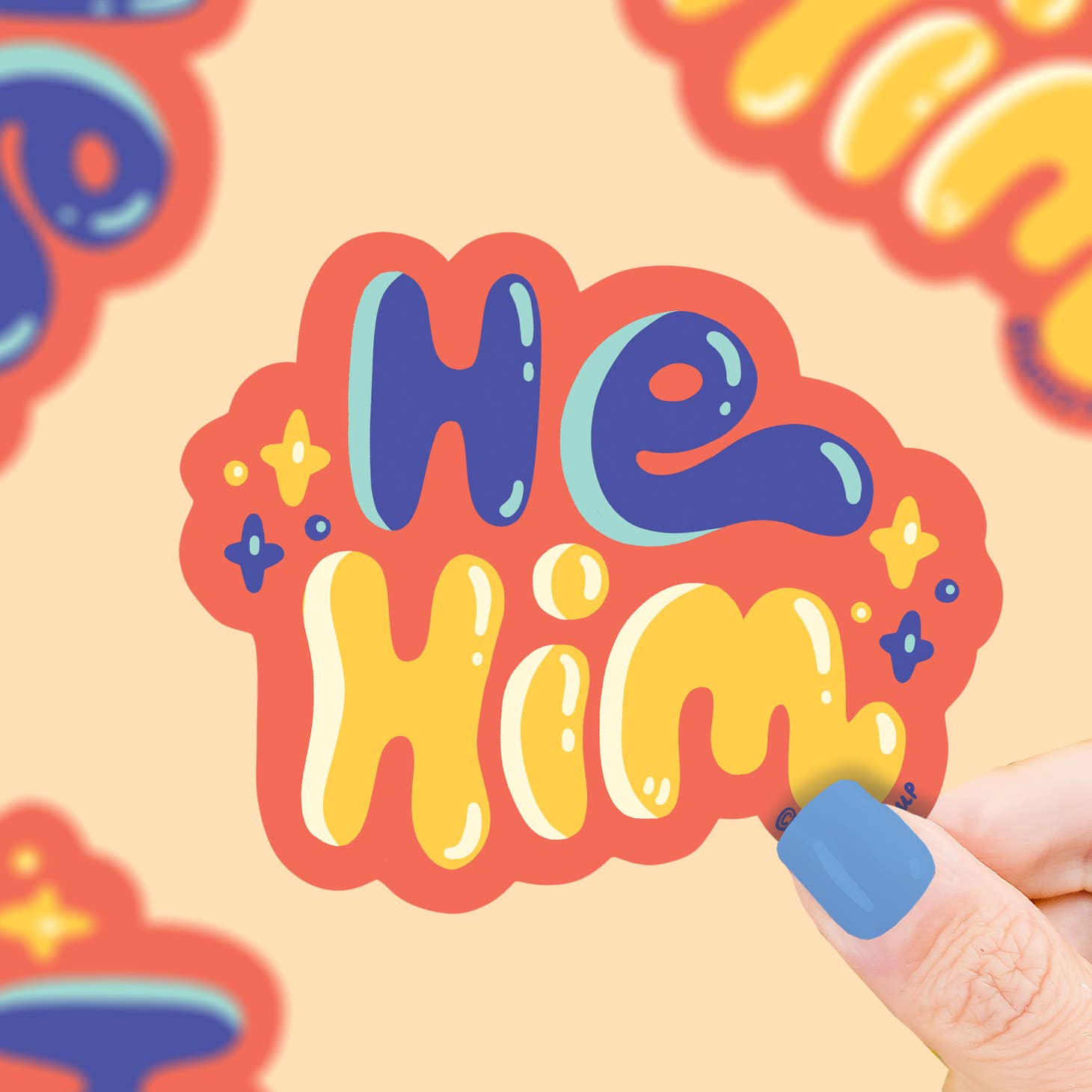 He Him Pronouns Gender Identity Sticker