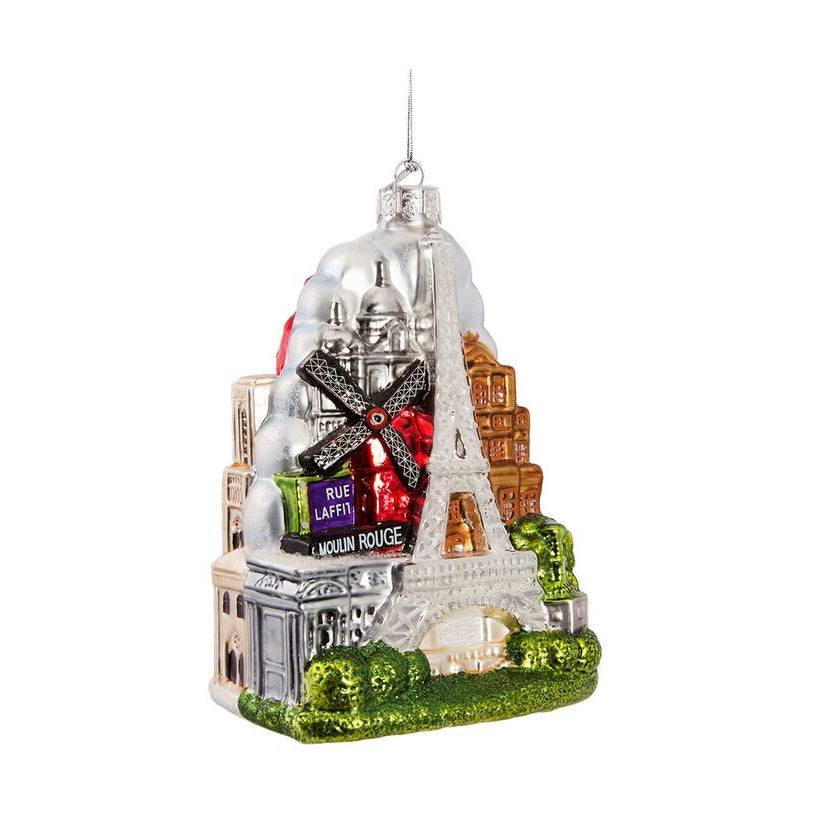 Paris Cityscape Glass Ornament