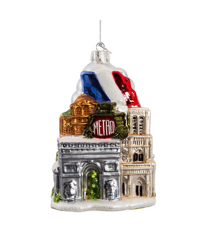 Paris Cityscape Glass Ornament