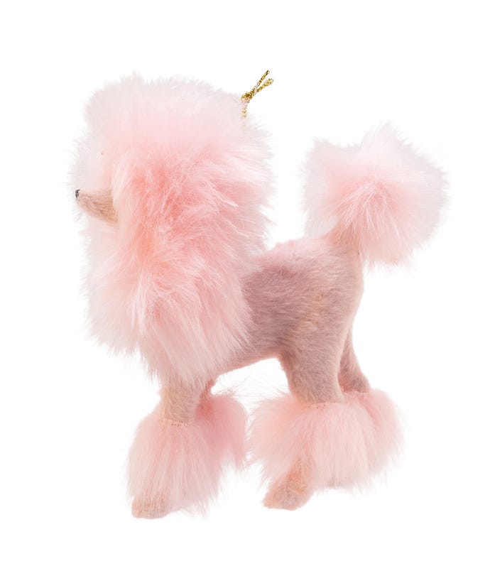 Pink Poodle Plush Ornament