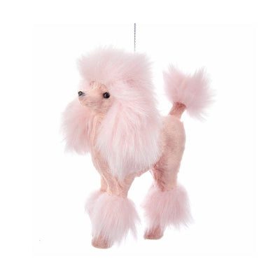 Pink Poodle Plush Ornament