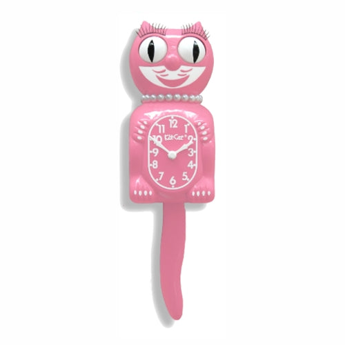Pink Satin Lady Kit Cat Klock