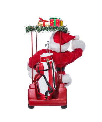 Santa Driving Golf Cart