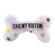 White Chewy Vuiton Bone Toy Small