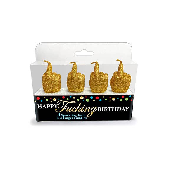 Happy F*cking Birthday FU Finger Candle Set