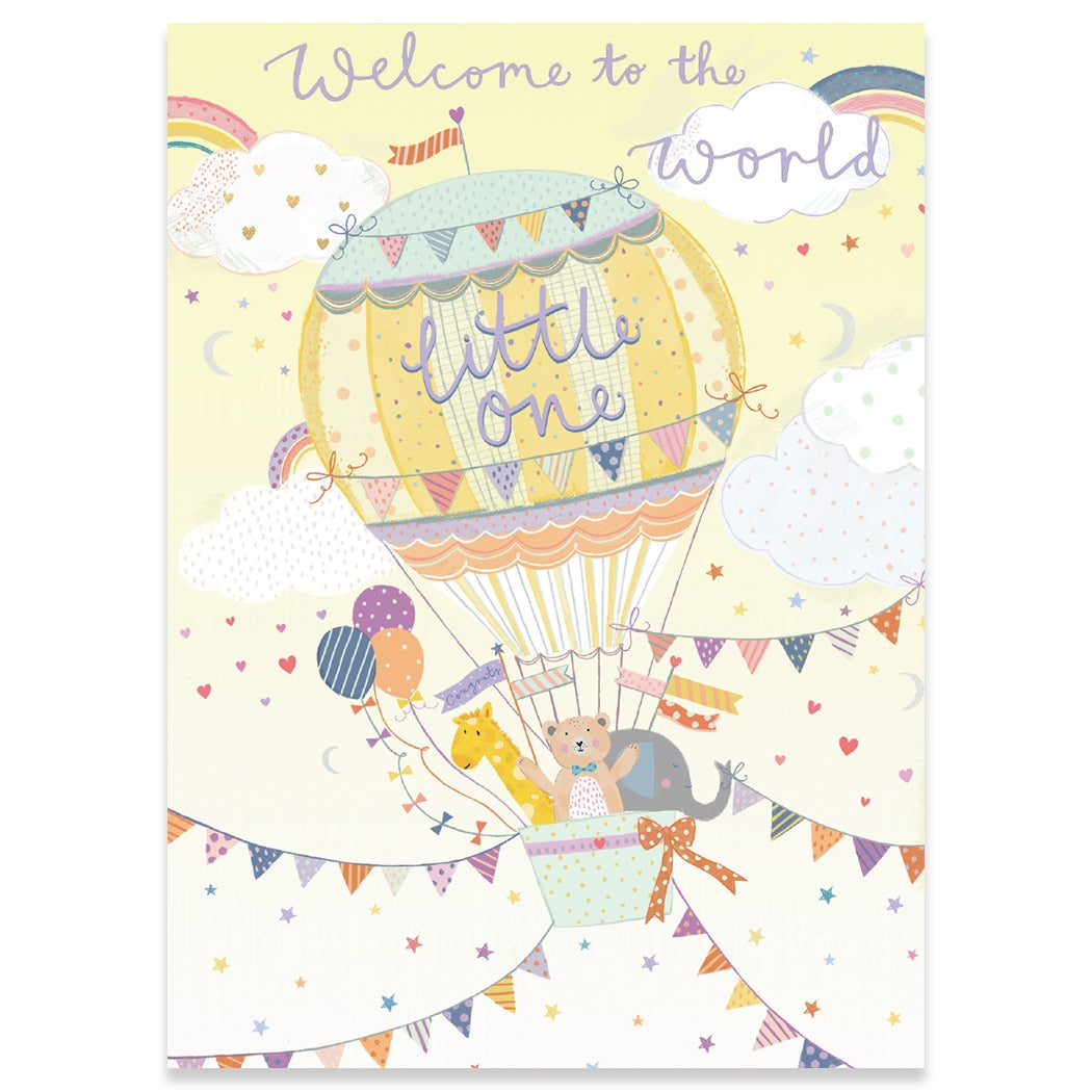 Baby Balloon New Baby Greeting Card