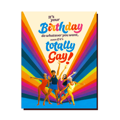 Totally Gay 80's Birthday Card