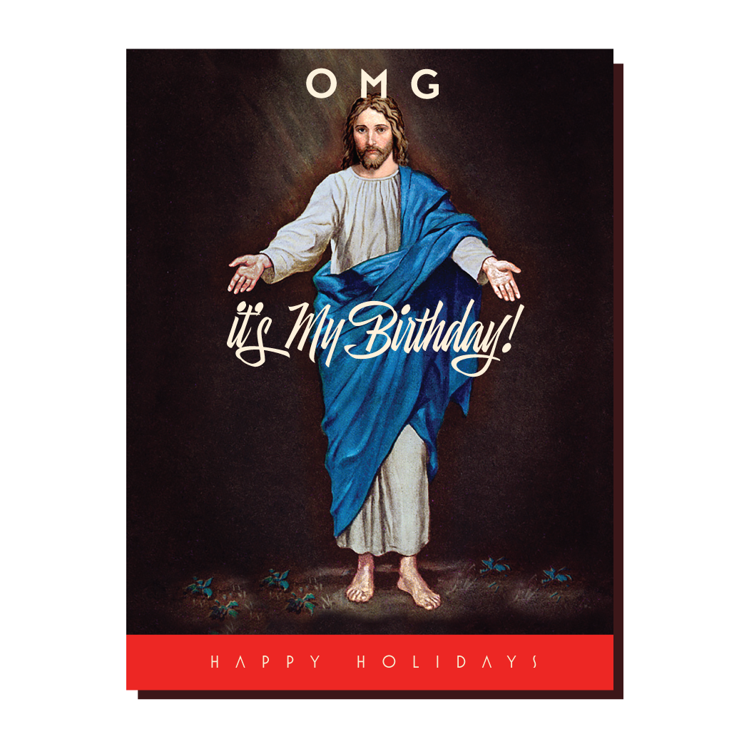 Birthday Jesus X-Mas Holiday Card