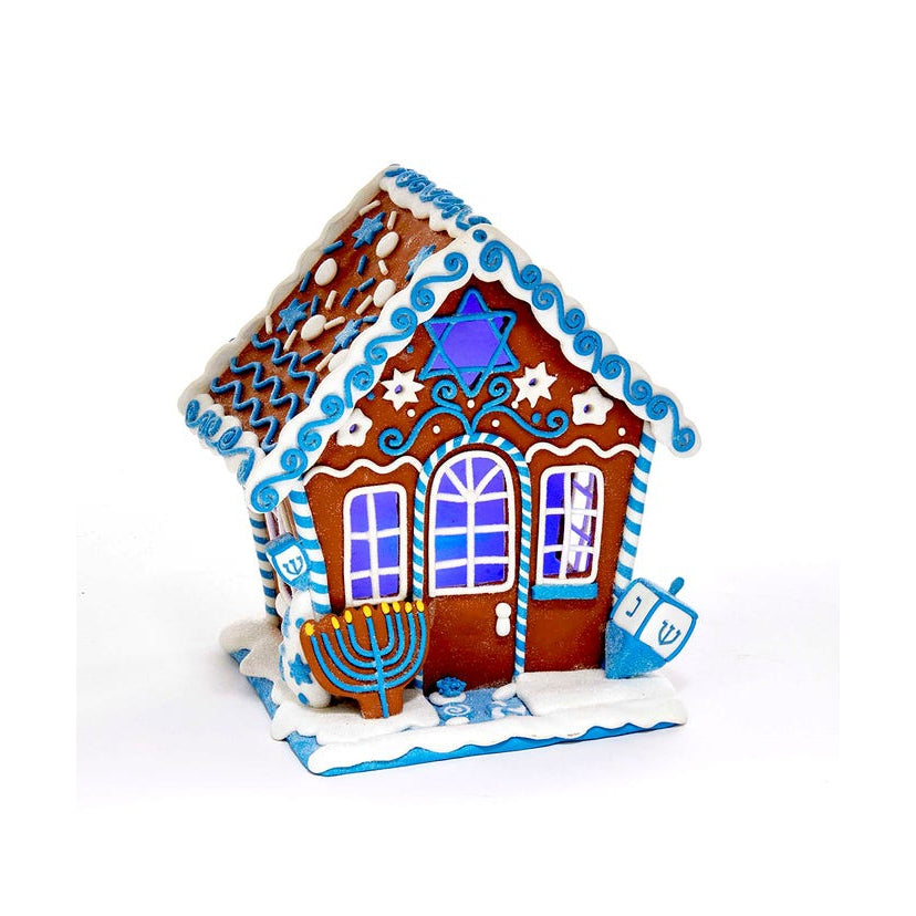 Hanukkah Gingerbread LED House Table Piece - Just Fabulous Palm Springs