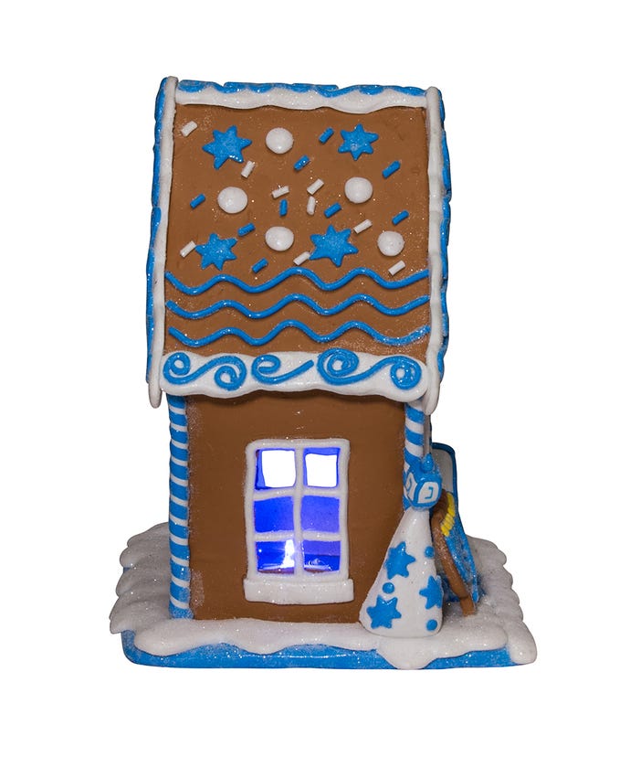 Hanukkah Gingerbread LED House Table Piece - Just Fabulous Palm Springs