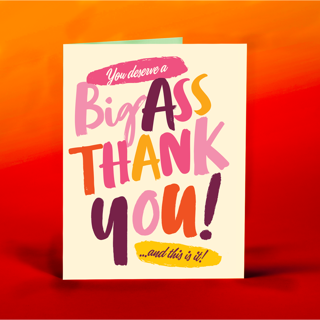 Big Ass Thank You! Greeting Card - Just Fabulous Palm Springs