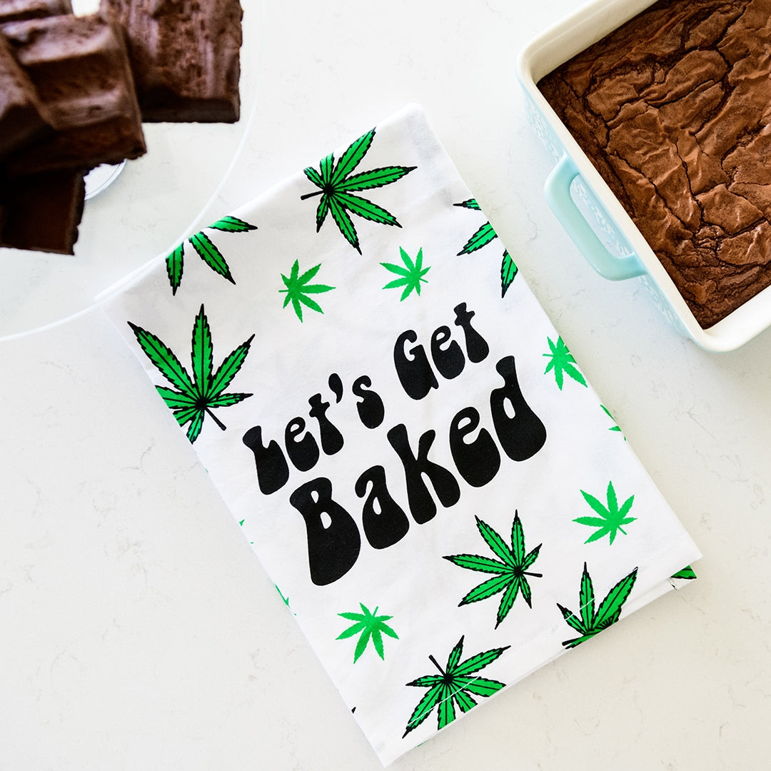 Let's Get Baked Flour Sack Kitchen Towel - Just Fabulous Palm Springs