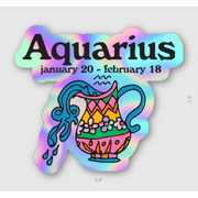 ZODIAC - Aquarius Sticker - Just Fabulous Palm Springs
